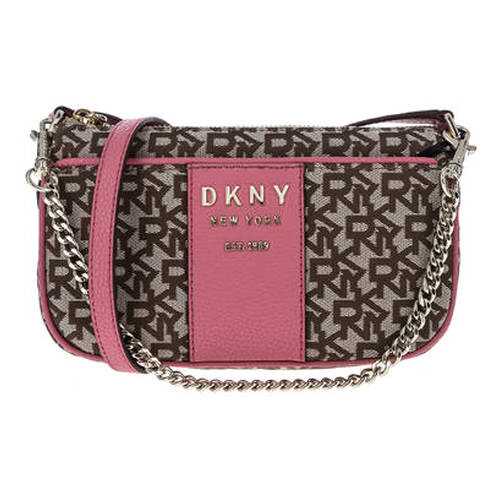 Сумка кросс-боди женская DKNY R93HFE15 бежевая/розовая в Фамилия