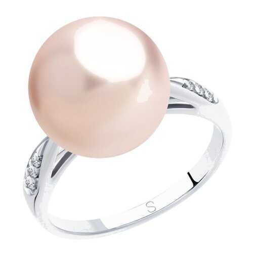 Кольцо женское SOKOLOV из серебра с жемчугом Swarovski и фианитами 94012916 р.20 в Фамилия
