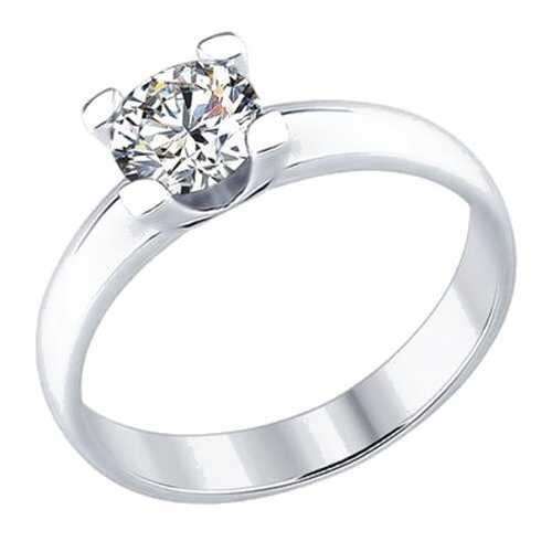 Кольцо женское SOKOLOV из серебра со Swarovski Zirconia 89010058 р.19 в Фамилия