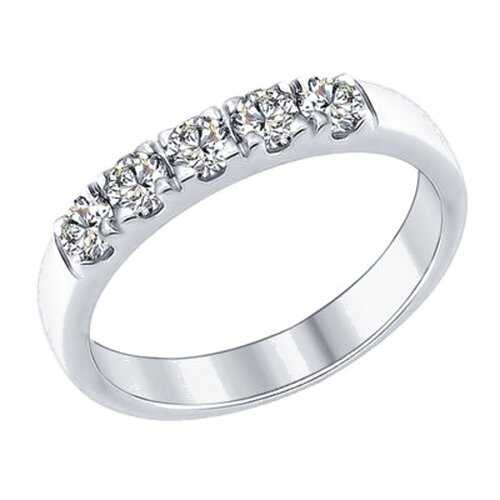 Кольцо женское SOKOLOV из серебра со Swarovski Zirconia 89010061 р.18 в Фамилия