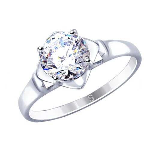 Кольцо женское SOKOLOV из серебра со Swarovski Zirconia 89010112 р.18 в Фамилия
