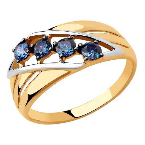 Кольцо женское SOKOLOV из золота с синими Swarovski Zirconia 81010447 р.16.5 в Фамилия