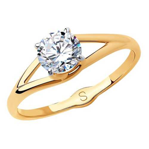 Кольцо женское SOKOLOV из золота со Swarovski Zirconia 81010432 р.19 в Фамилия