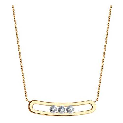 Колье SOKOLOV из золота с фианитами Swarovski 81070034 45 в Фамилия