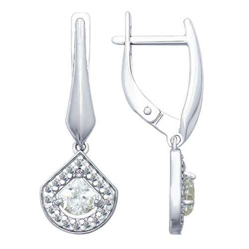 Серьги SOKOLOV из серебра со Swarovski Zirconia 89020092 в Фамилия