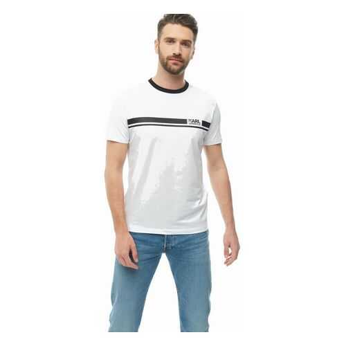 Футболка мужская Karl Lagerfeld 755020 501221 белая 2XL в Фамилия