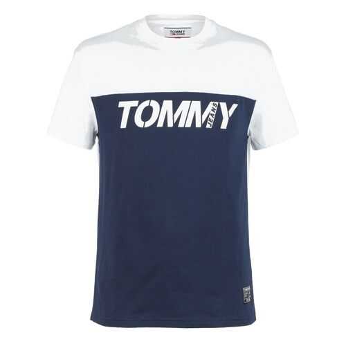 Футболка мужская Tommy Jeans DM0DM08099 YBR синяя S в Фамилия
