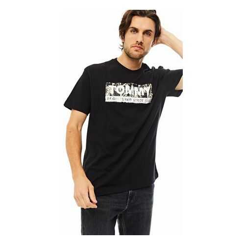 Футболка мужская Tommy Jeans DM0DM08671 BDS черная XL в Фамилия