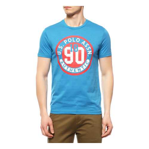 Футболка мужская U.S. POLO Assn. G081GL0110BURUKI синяя S в Фамилия