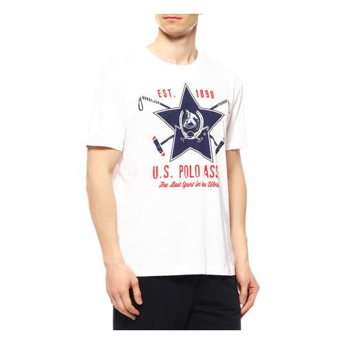 Футболка мужская U.S. POLO Assn. G081GL0110GULESH белая XL в Фамилия