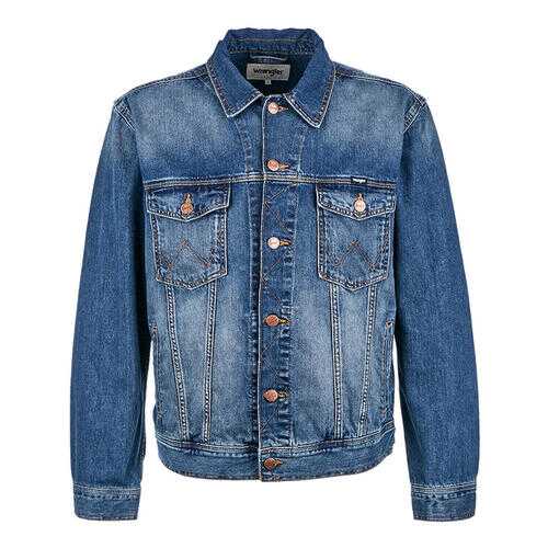 Куртка джинсовая мужская Wrangler синяя 44 в Фамилия