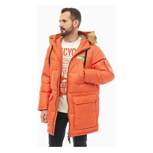 Пуховик мужской United Colors of Benetton 2KU253D08_04J оранжевый XL в Фамилия