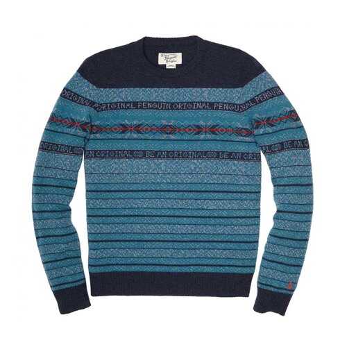 Свитер мужской Original Penguin 414 голубой XXL в Фамилия