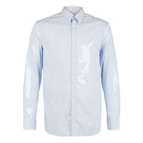 Рубашка мужская Guess M01H25-W7ZK0 синяя M в Фамилия