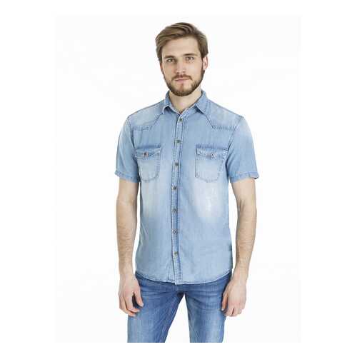 Рубашка мужская Velocity M06V023-3 синяя 5XL в Фамилия