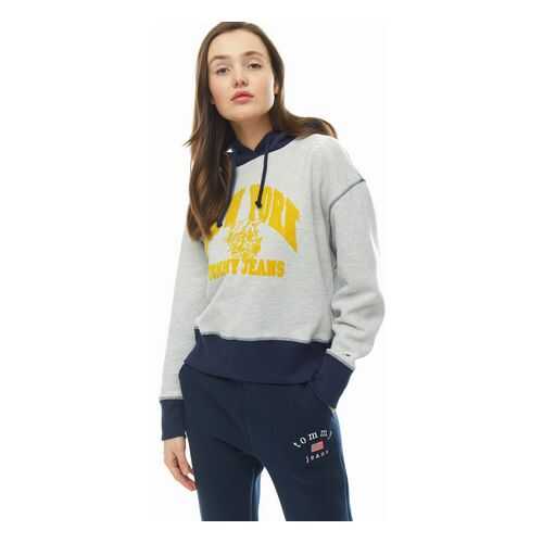 Толстовка женская Tommy Jeans DW0DW07118 PPP серая XXS в Фамилия