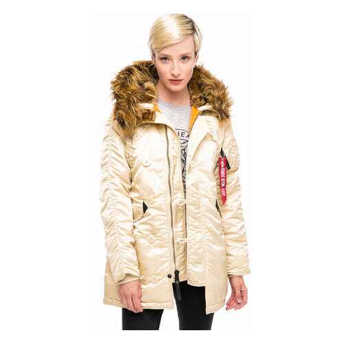 Парка женская Alpha Industries 113007 бежевая M в Фамилия