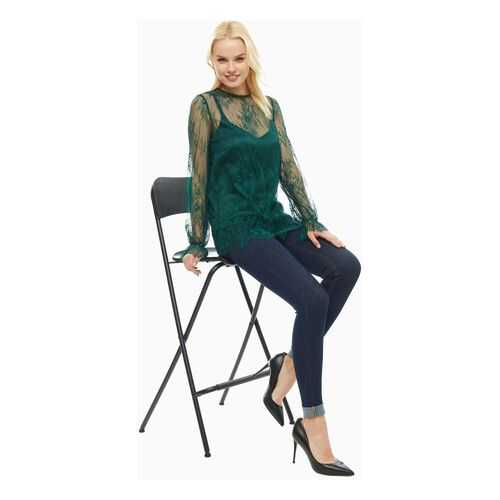 Блуза женская D&M by 1001DRESS DM01691EM зеленая S в Фамилия