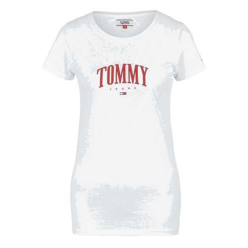 Футболка женская Tommy Jeans DW0DW08061 YBR белая L в Фамилия