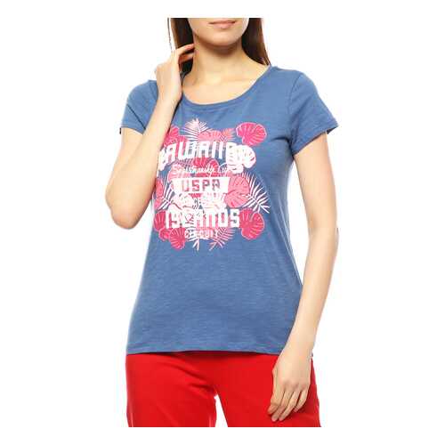 Футболка женская U.S. POLO Assn. G082GL0110GELT синяя S в Фамилия