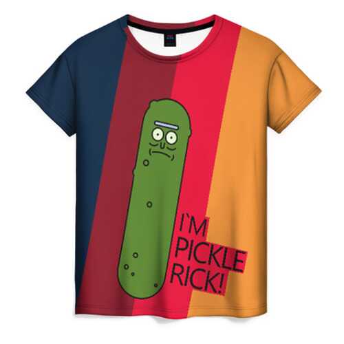 Футболка женская ВсеМайки Pickle Rick разноцветная 4XL в Фамилия