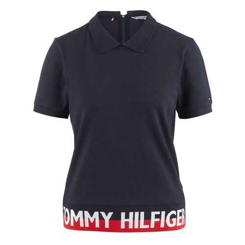 Поло женское Tommy Hilfiger WW0WW28005 синее XS в Фамилия