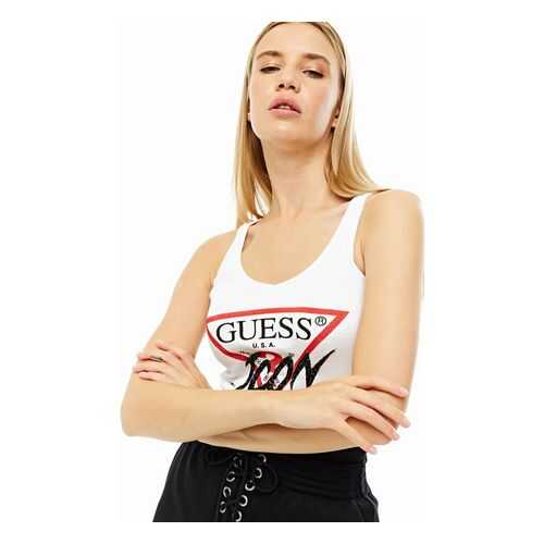 Майка женская Guess W0YP94-K1811 белая XS в Фамилия