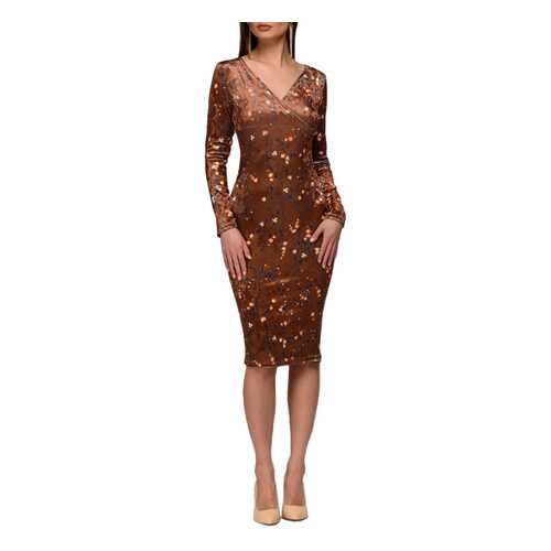 Платье женское D&M by 1001DRESS DM01233BR коричневое M в Фамилия